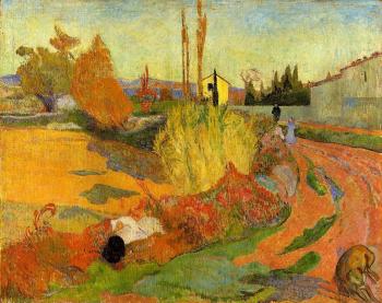 Paul Gauguin : Landscape, Farmhouse in Arles